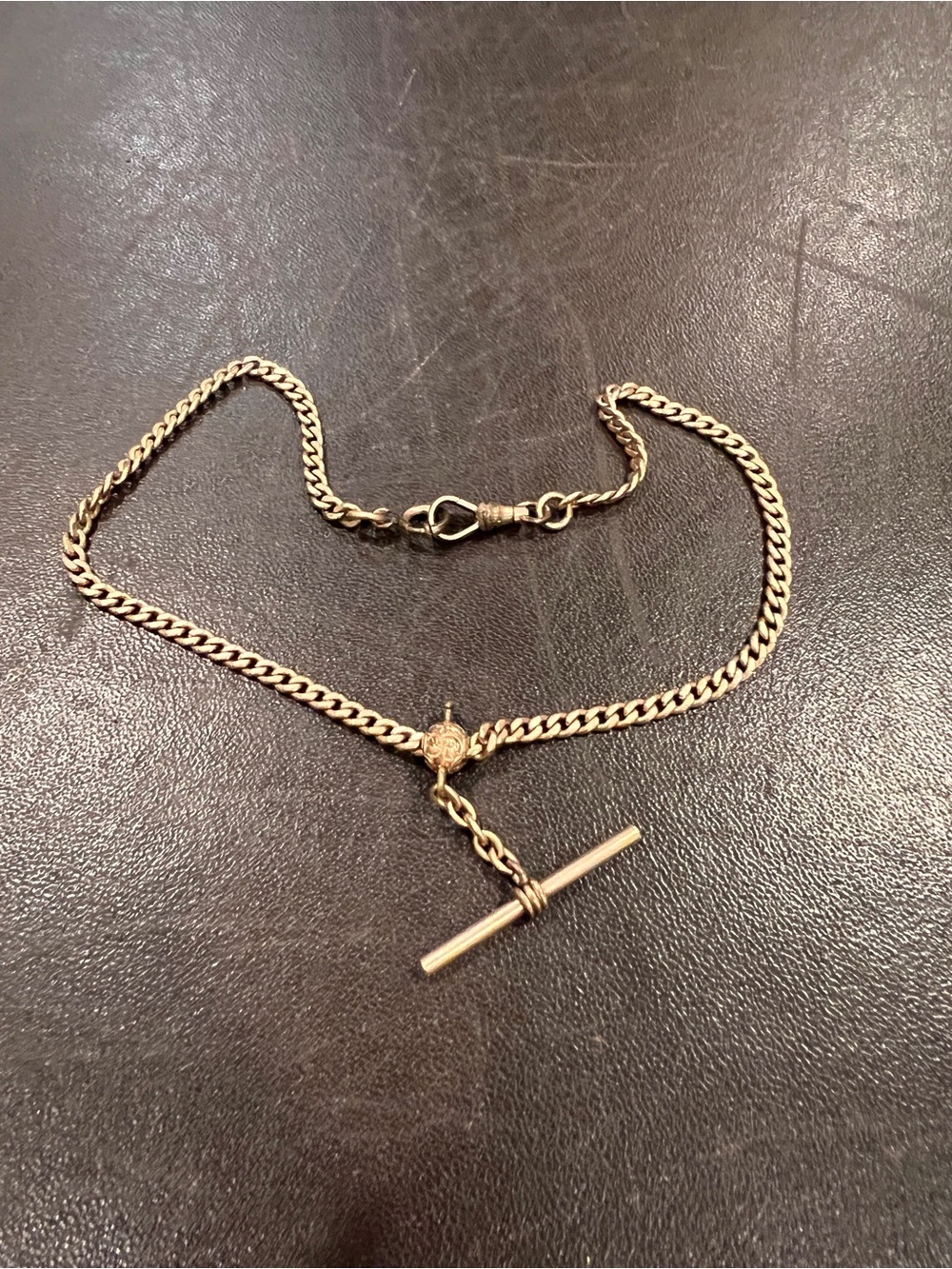 VINTAGE 14 INCH WH and CO Jewelry CO Curb Watch Chain yellow gold filled